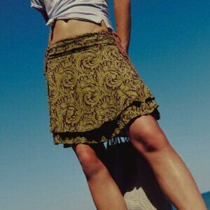 New Free People Printed Skort